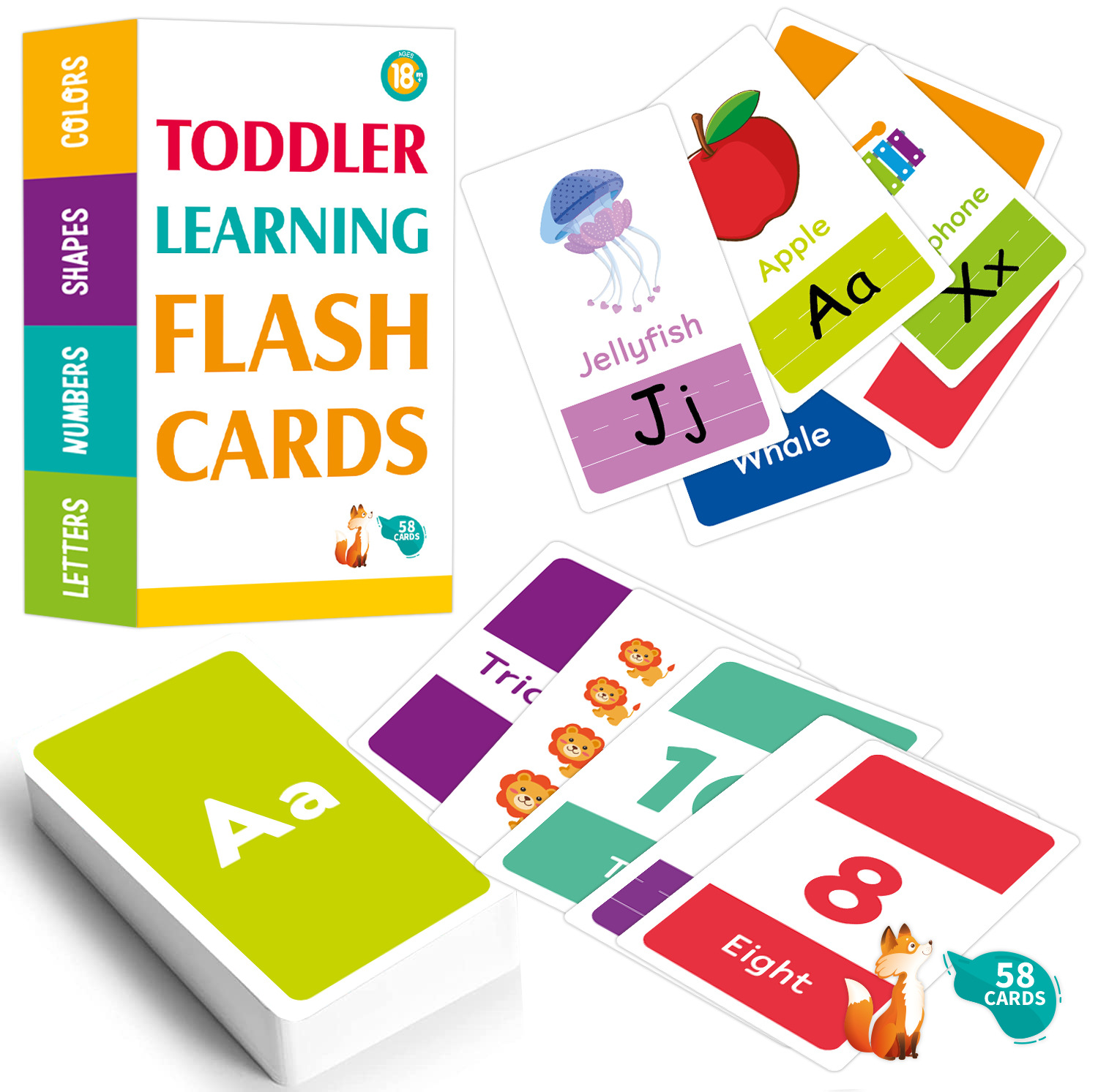 58 Uds ABC alfabeto Flashcards - Abc Kids Early Education reseña y precio